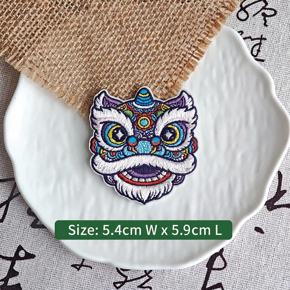 Chinese Guardian Lion Dance Patches (Stick-On)
