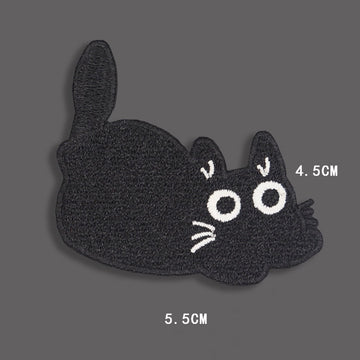 Cute Black Cat Patches (Stick-On) - CheerCove