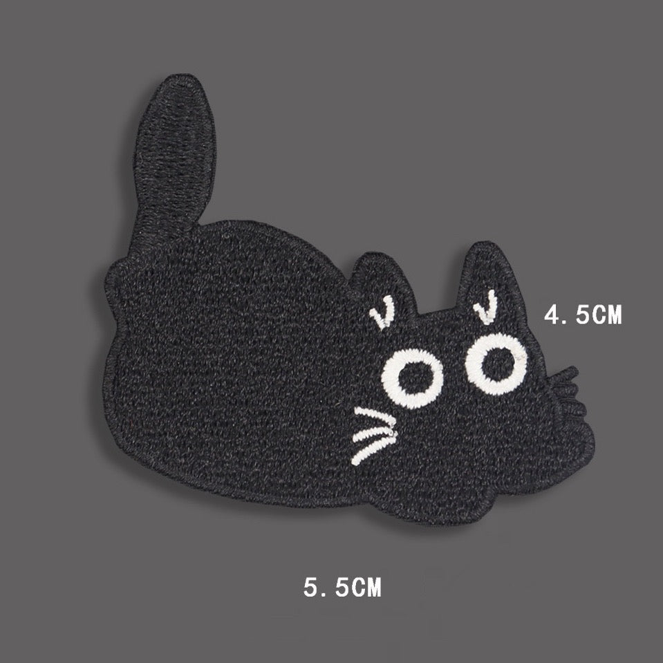Cute Black Cat Patches (Stick-On) - CheerCove