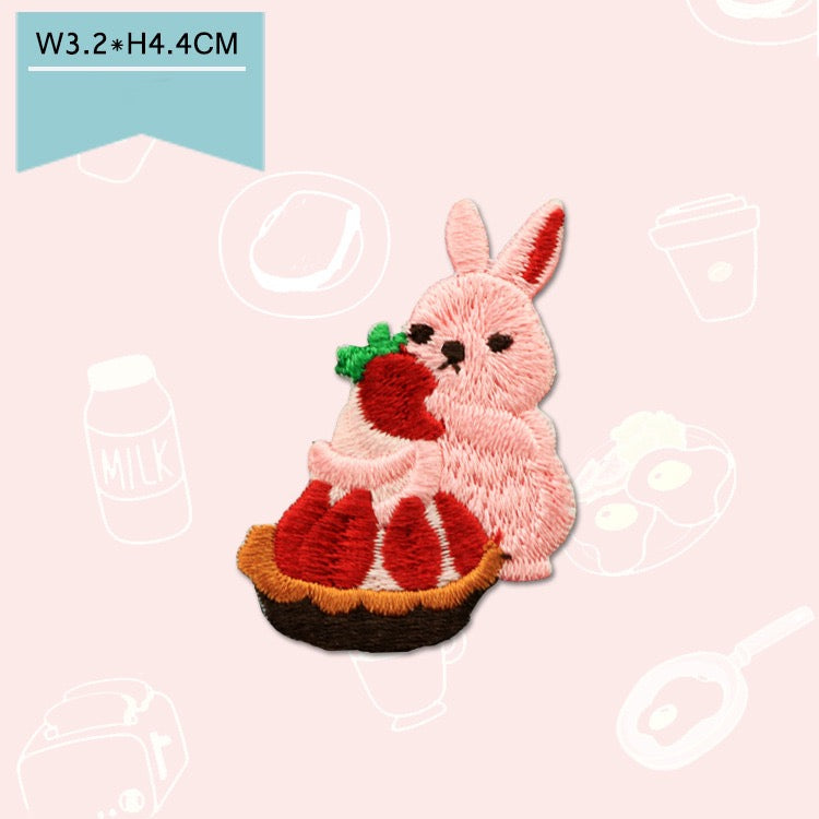 Animals with Desserts Patches(Stick-On)