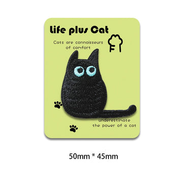 Life Plus Cat Embroidered Patches - Multiple Designs Available - CheerCove