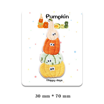 Cute Pumpkin Embroidered Patches - Multiple Designs Available - CheerCove