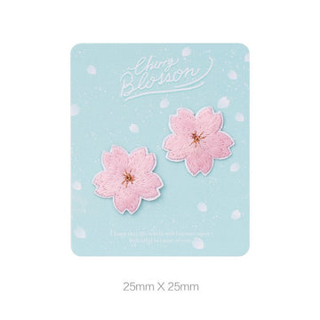 Blush & White Cherry Blossom Patches (Iron-On)