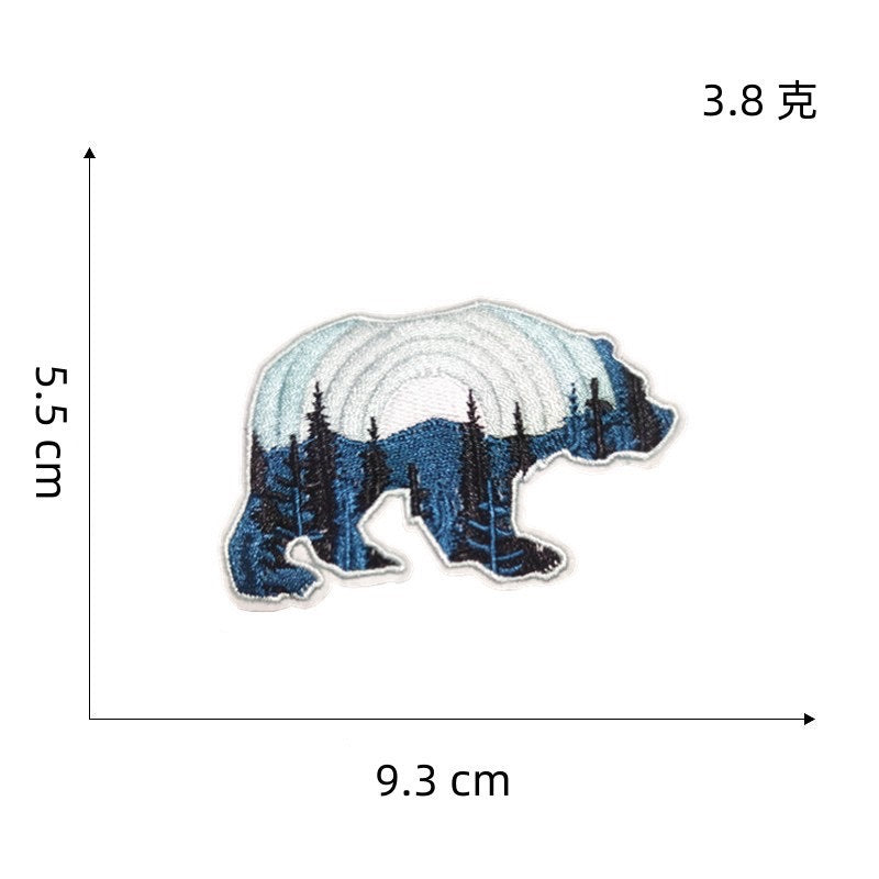 Outdoor Adventure Bears Patches (Iron-On)