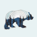 Outdoor Adventure Bears Patches (Iron-On)