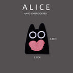 Big-Eyed Black Cat Patches(Stick-On)
