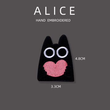 Big-Eyed Black Cat Patches(Stick-On)