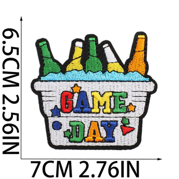 Game Day Football ① Patches (Iron-On) - CheerCove