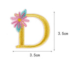 Flower and Alphabet Embroidered Patches - CheerCove
