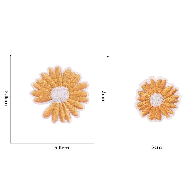 Multicolor Daisy Embroidered Patches - Multiple Designs Available - CheerCove