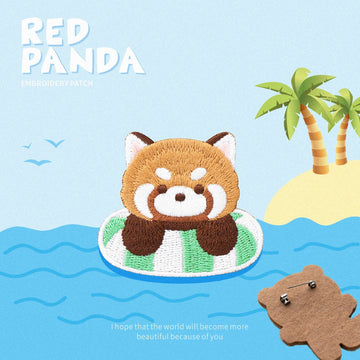 Embroidered Pins of Funny Red Panda