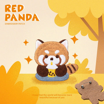Embroidered Pins of Cute Red Panda