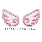 sweet blush mini angel wings embroidered stick-on patch