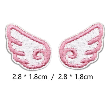 sweet blush mini angel wings embroidered stick-on patch