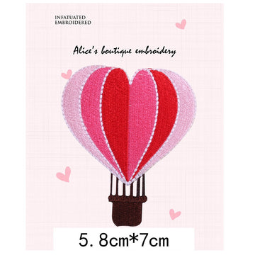 Love Hot Air Balloon Patches (Stick-On)