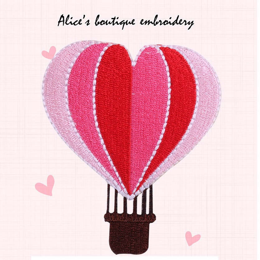 Love Hot Air Balloon Patches (Stick-On)
