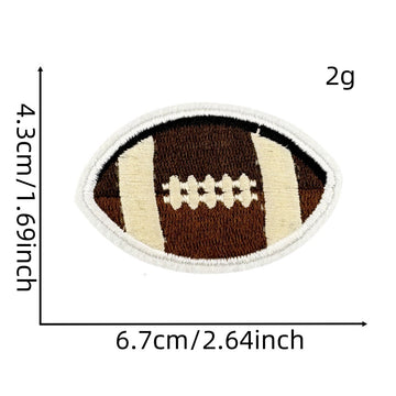 I Love Football Patches (Iron-On)