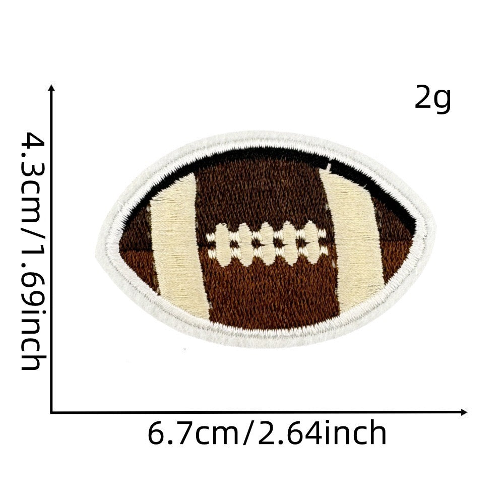I Love Football Patches (Iron-On)
