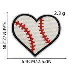 Sports Heart Patches (Iron-On)