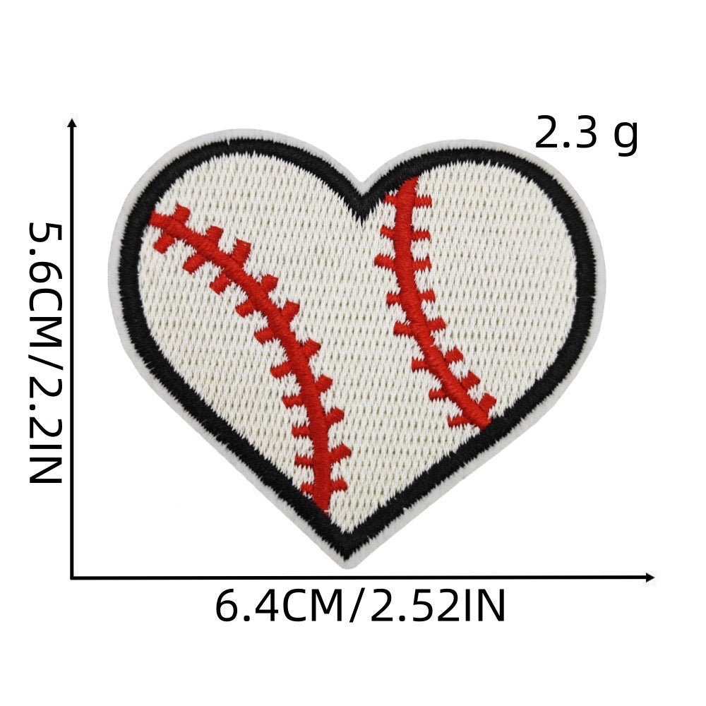 Sports Heart Patches (Iron-On)