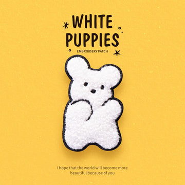 White Dog Patches(Stick-On)