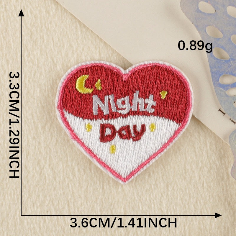 Heart Embroidered Patches ① - Multiple Designs Available - CheerCove