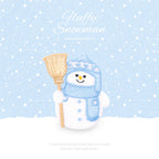 Fluffy Snow Man Patches (Stick-On)