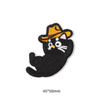 Hooded Black Cat Patches (Stick-On) - CheerCove