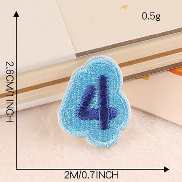 Color Block Numbers Embroidered Patches - Multiple Designs Available - CheerCove