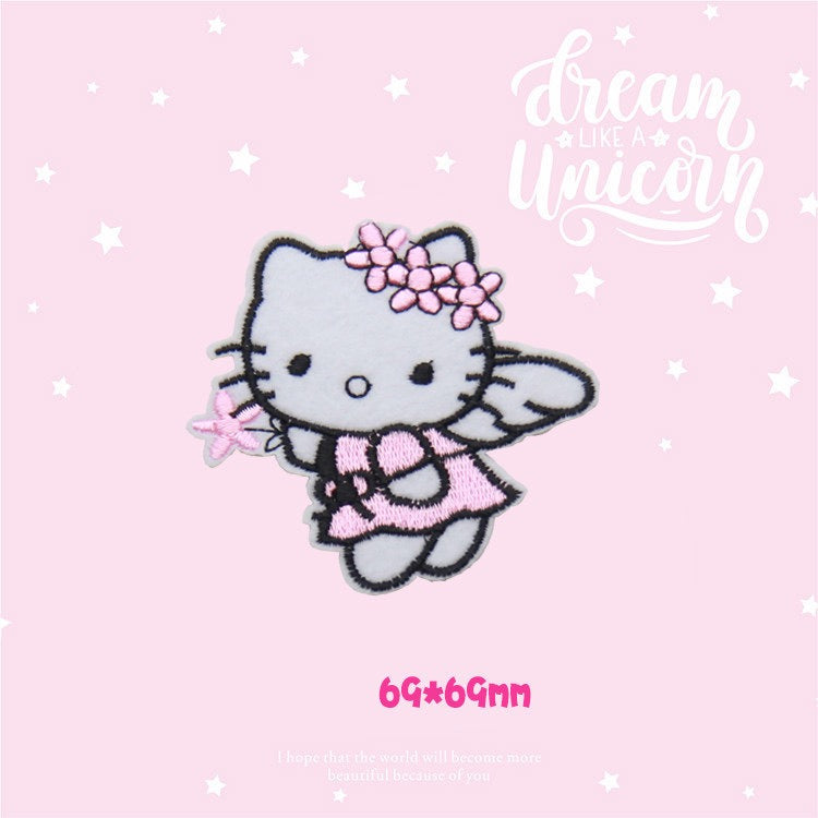 Bow-Faced Kitten Patches (Iron-On)