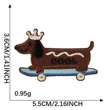 Playful Wiener Dog Embroidered Patches - Multiple Designs Available - CheerCove