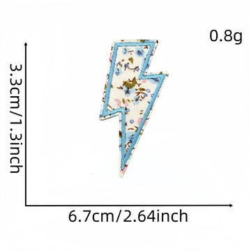 Floral Lightning Embroidered Patches - Multiple Designs Available - CheerCove
