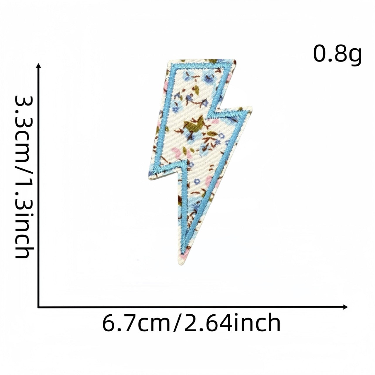 Floral Lightning Embroidered Patches - Multiple Designs Available - CheerCove