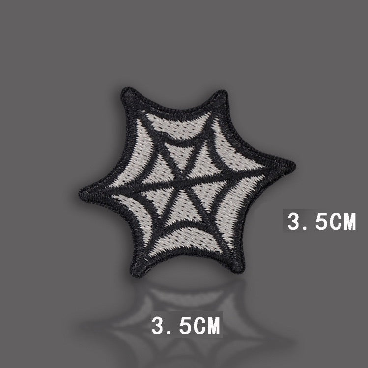 spider web embroidered stick-on patch