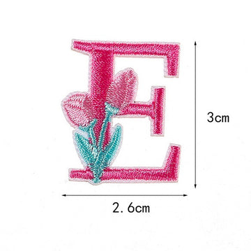 Flower and Alphabet Embroidered Patches - CheerCove