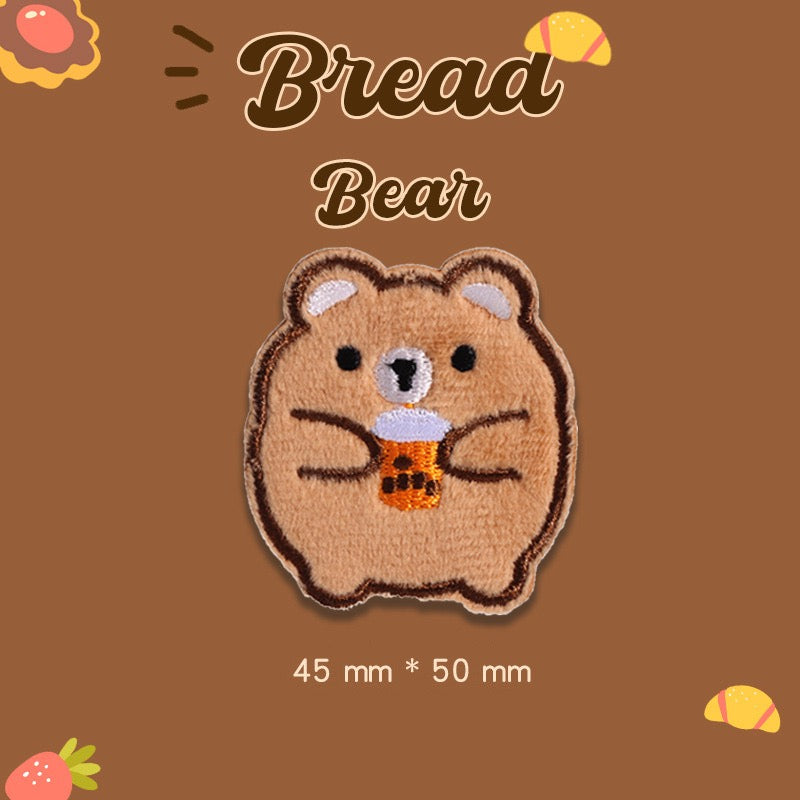 Bread Bear Embroidered Patches - Multiple Designs Available - CheerCove