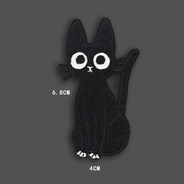 Adorable Black Cat Patches (Stick-On) - CheerCove