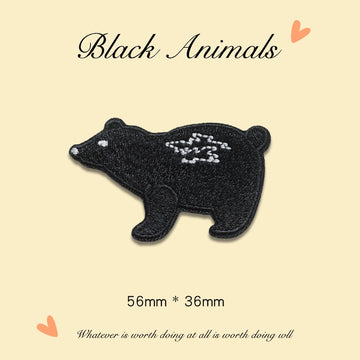 Black Animals ② Embroidered Patches Embroidered Patches - Multiple Designs Available - CheerCove