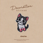 Cheese-Loving Cat Patches (Iron-On)