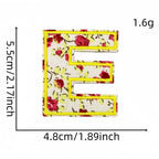 Floral Alphabet Embroidered Patches - CheerCove