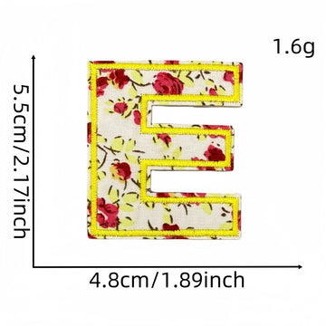 Floral Alphabet Embroidered Patches - CheerCove