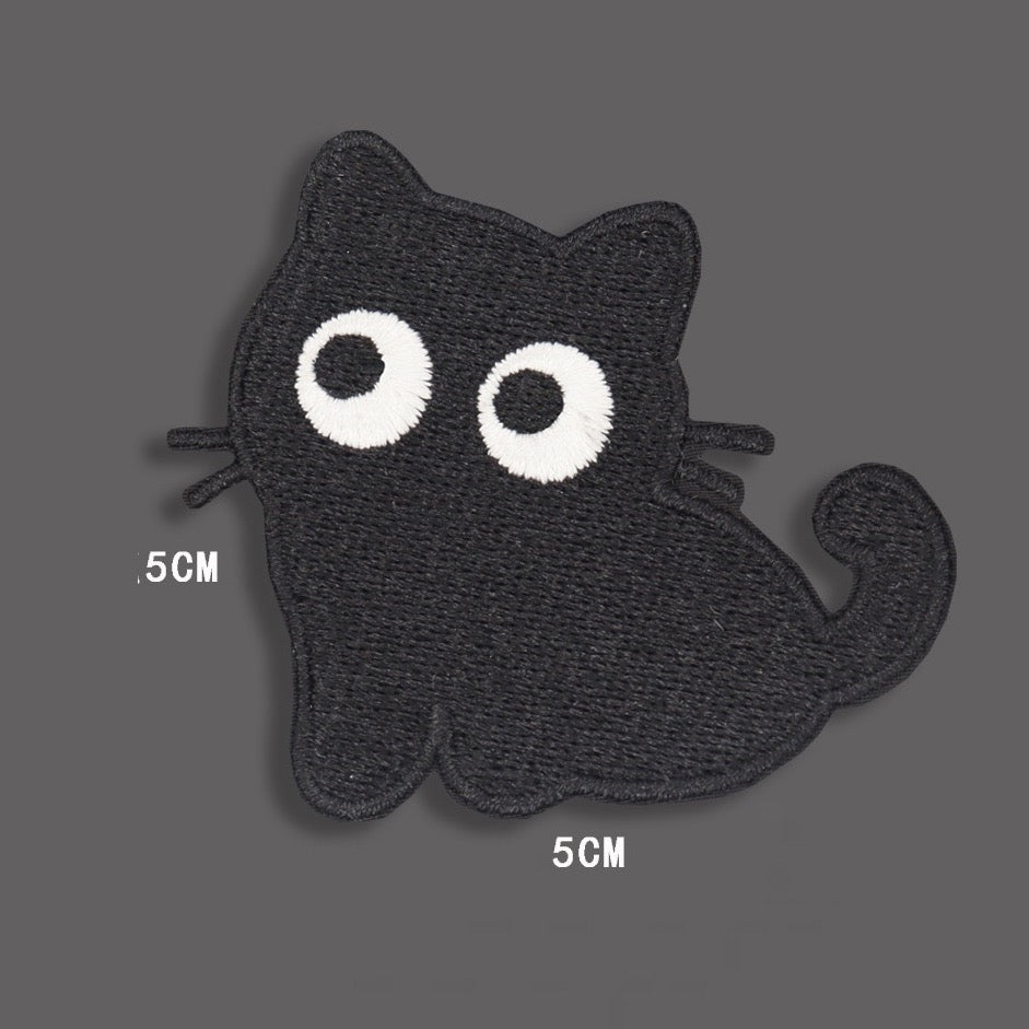 Cute Black Cat Patches (Stick-On) - CheerCove