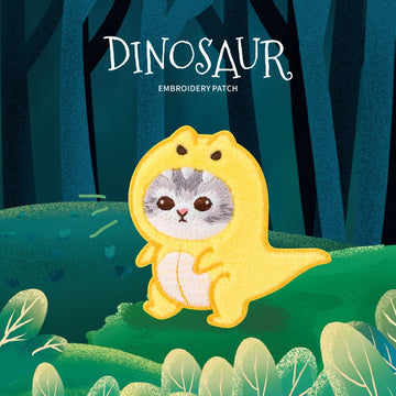 Purr-saurus Embroidered Patches - Multiple Designs Available - CheerCove