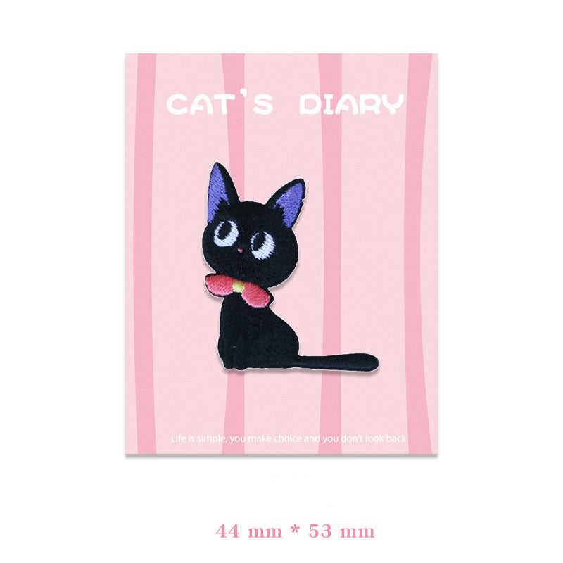 Cat's Diary Embroidered Patches - Multiple Designs Available - CheerCove