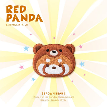 Cute Red Panda in Hat Patch Embroidered Patches - Multiple Designs Available - CheerCove