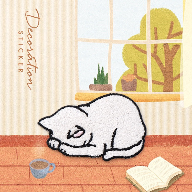 Napping Kitty Patches (Iron-On)