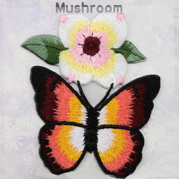 Butterflies and Flowers Patches(Stick-On)