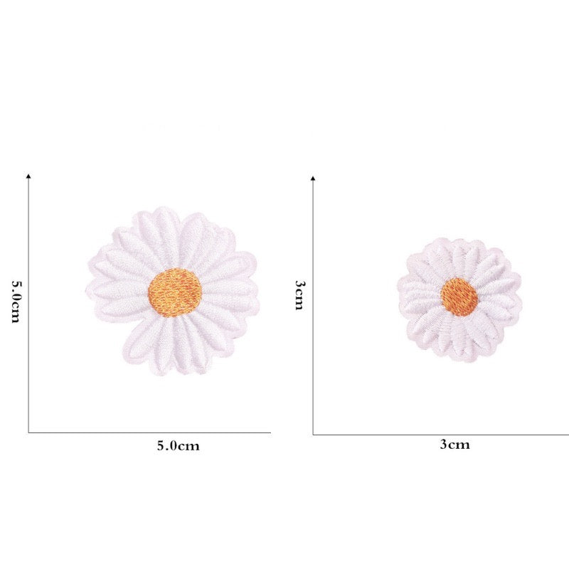 Multicolor Daisy Embroidered Patches - Multiple Designs Available - CheerCove