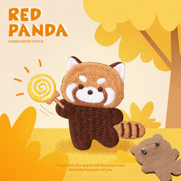 Embroidered Pins of Cute Red Panda
