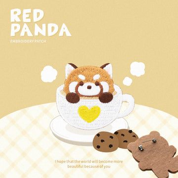 Embroidered Pins of Funny Red Panda